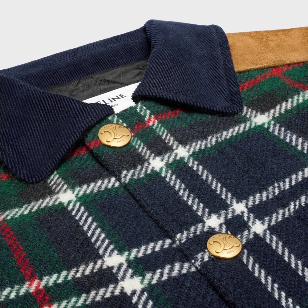 Celine Triomphe Jacket Tartan Wool - Picture 5 of 9